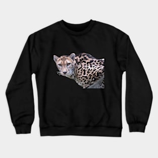 Low Poly King Cheetah Crewneck Sweatshirt
